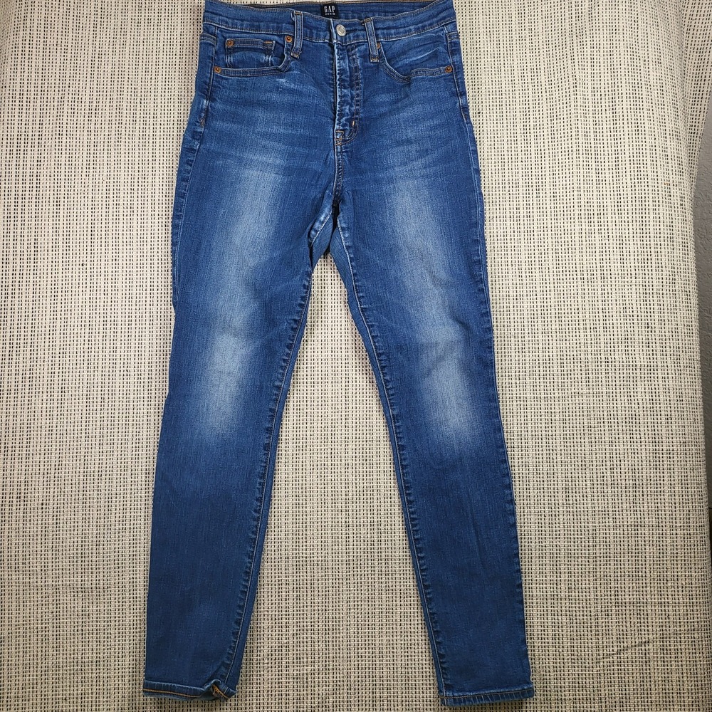 GAP Jeans‎ Womens 29 Blue Denim True Skinny Stretch Mid Rise Classic Style